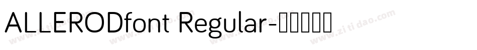 ALLERODfont Regular字体转换